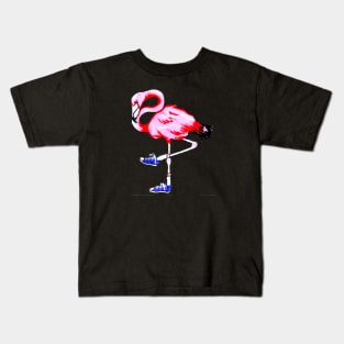 Flamingo In Shoes Kids T-Shirt